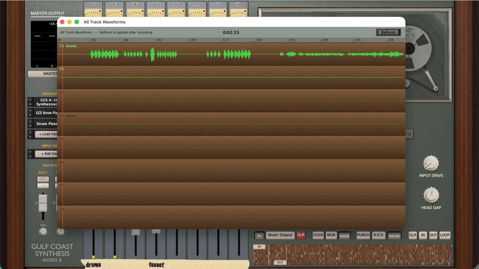 All-tracks waveform viewer