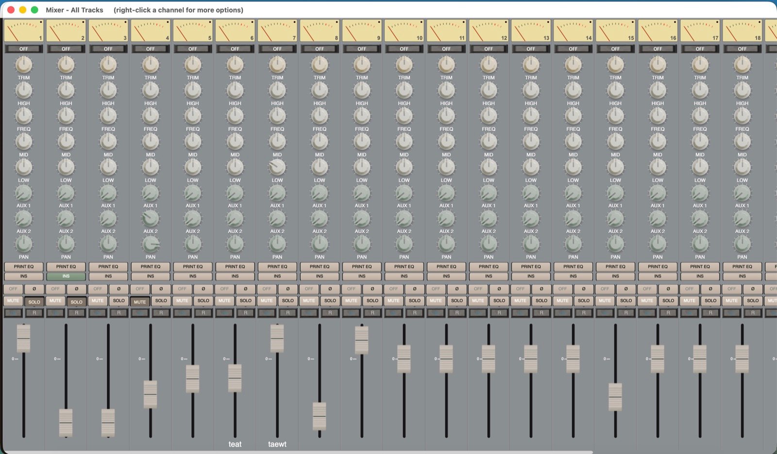 Full-screen mixer